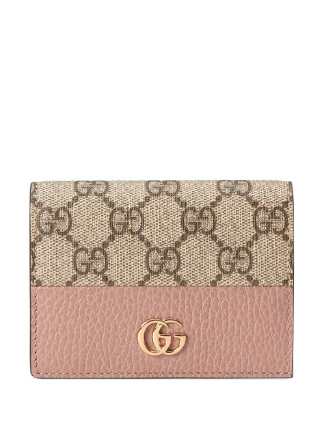 Gucci Gold Lizard Marmont GG Card Case Wallet 